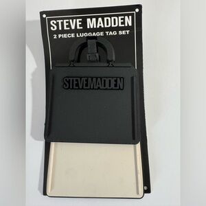Steve Madden NWT Set of Two Black Travel Luggage Tags